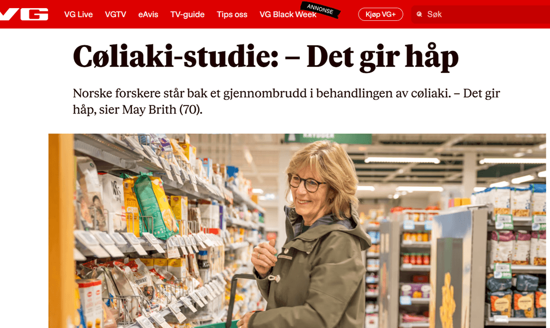 Gjennombrudd i studie på behandling av cøliaki