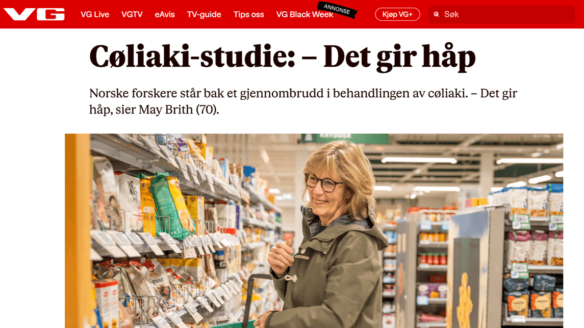 Gjennombrudd i studie på behandling av cøliaki