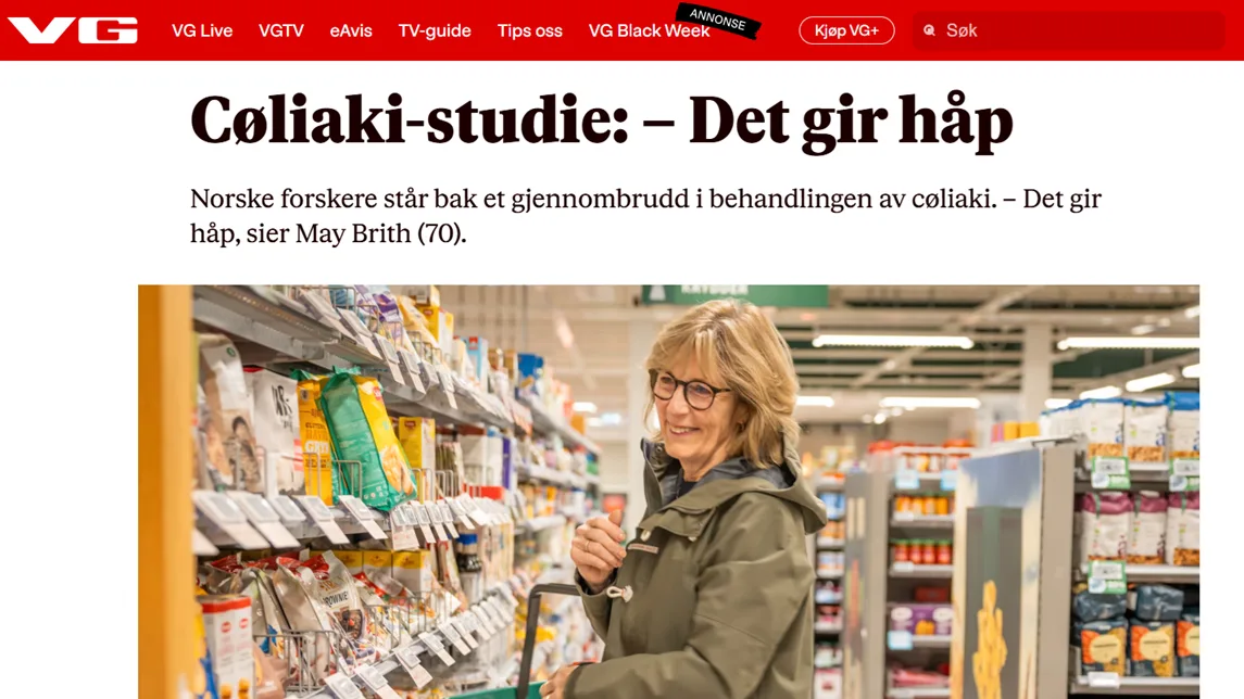 Gjennombrudd i studie på behandling av cøliaki